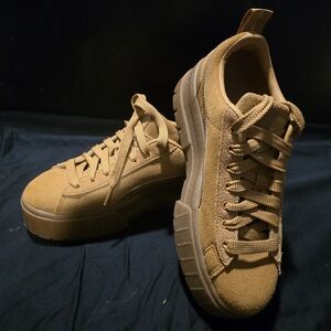 Tan Suede Women's Sneakers